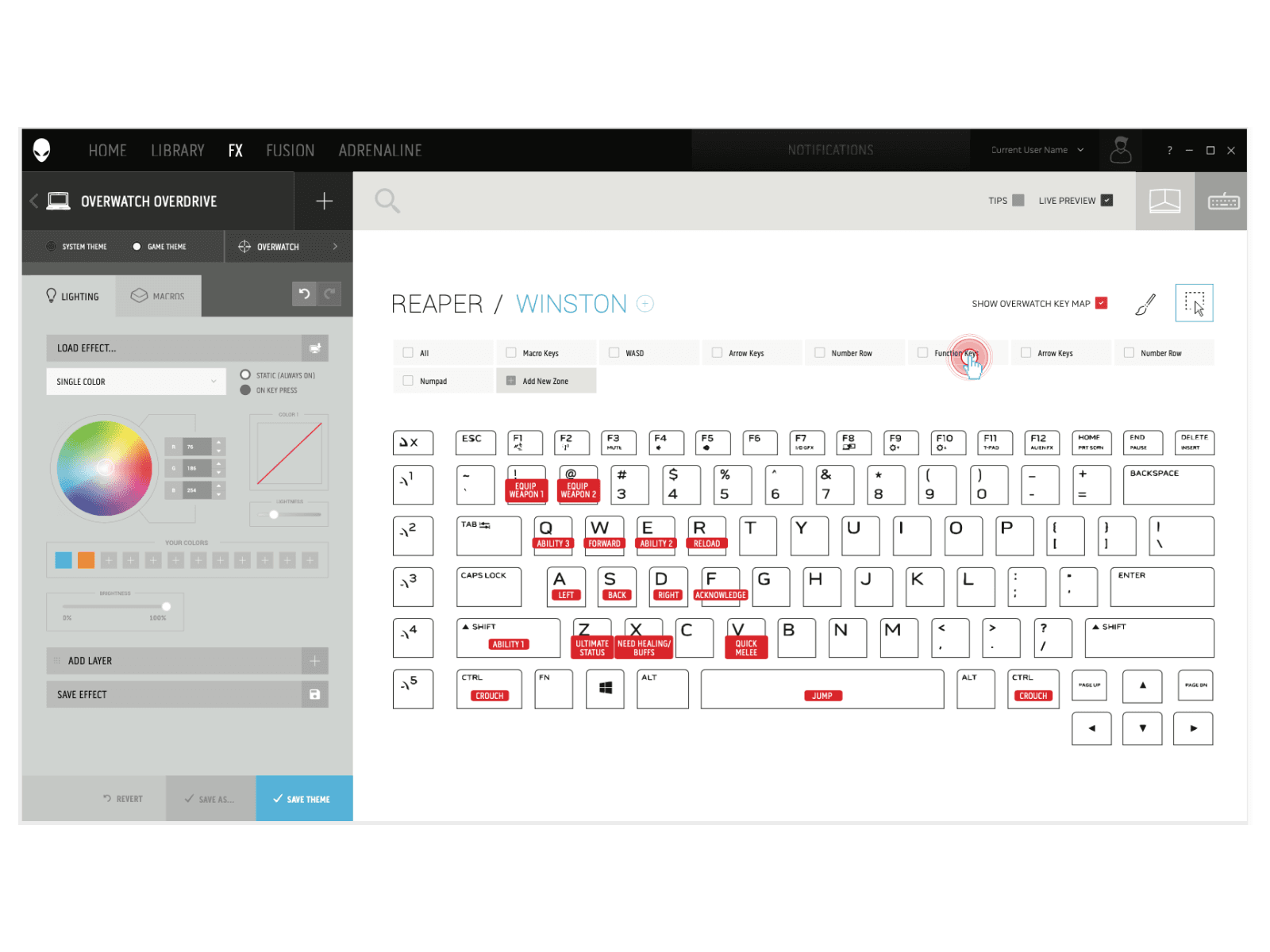Wireframe for device configuration showign a keyboard