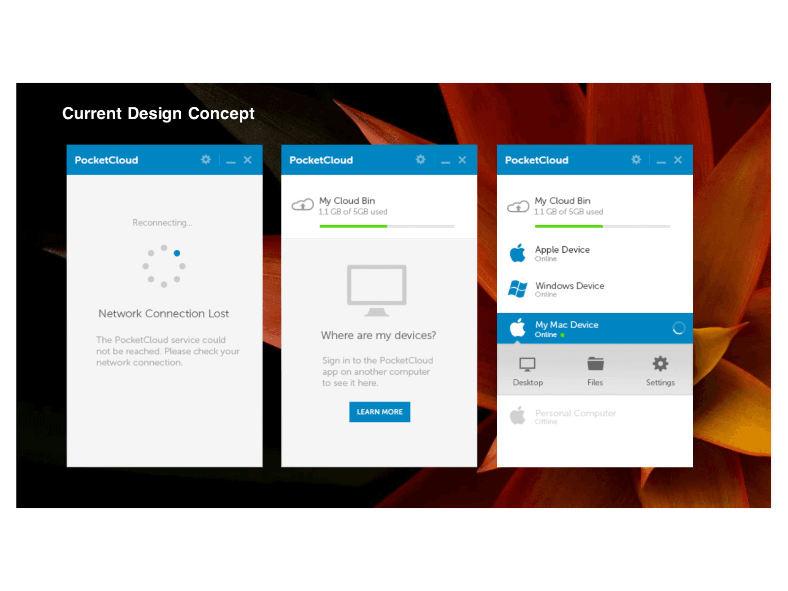 Windows application showing a cloud sync process