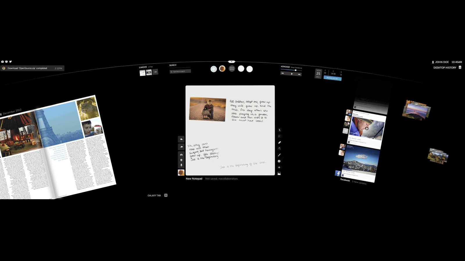 Shown is performance analysis desktop application