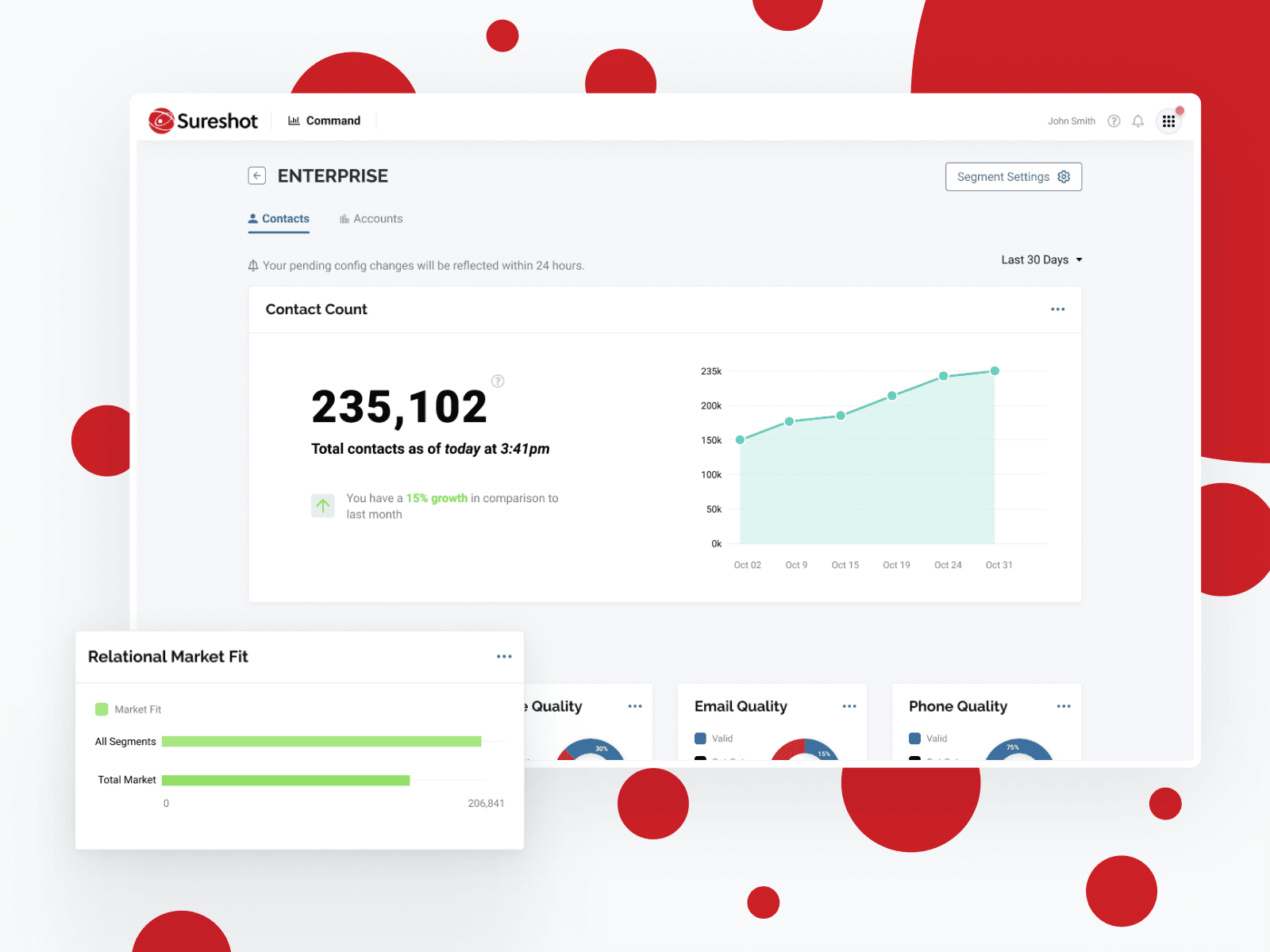 Shown is the Command application